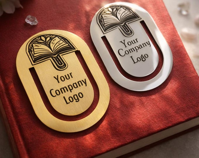 Custom Logo Personalized bookmark. Corporate Gift Bookmarks. Event Giveaway Bookmark.