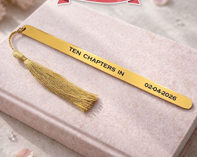10 Chapters In - 10th-anniversary bookmark gift for Husband, wife