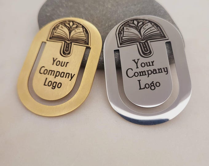 Custom Logo Personalized bookmark. Corporate Gift Bookmarks. Event Giveaway Bookmark.