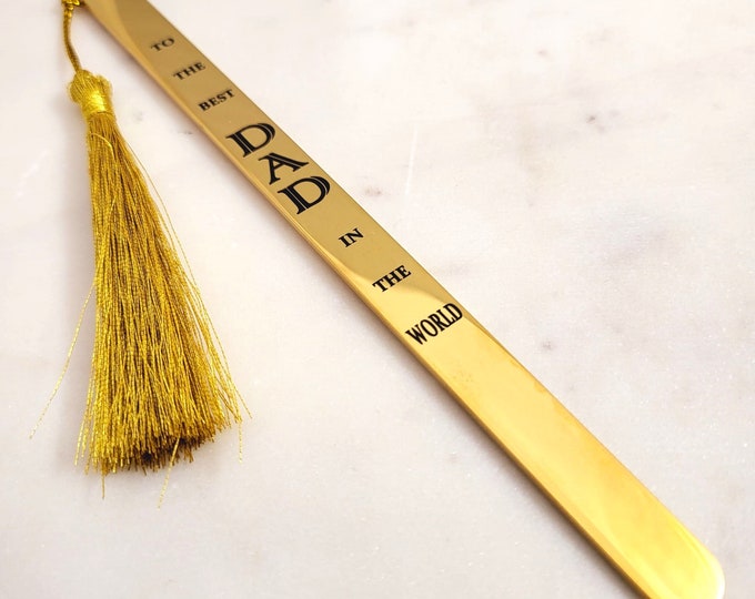To the Best Dad In The World Bookmark. Unique Dad Gifts For Fathers Day from Son, Daughter, KIDS