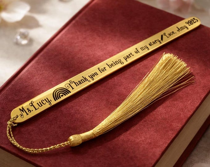 Personalized Teacher Bookmark – Thank you for being part of my story