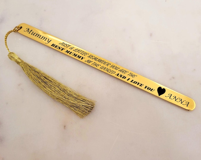 Best Mummy Bookmark, Personalized Book marks  With gift pouch, Custom Gift For Mum, Mummy, Mama, Small Sentimental Mother's Day Gift