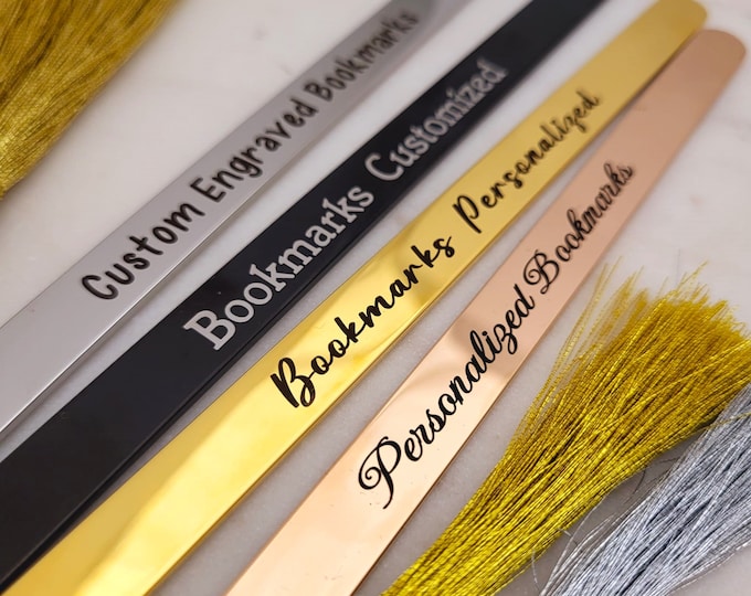 Personalized Song Lyric Bookmarks. Engrave & Customize any Message Quote Song on Book marks.