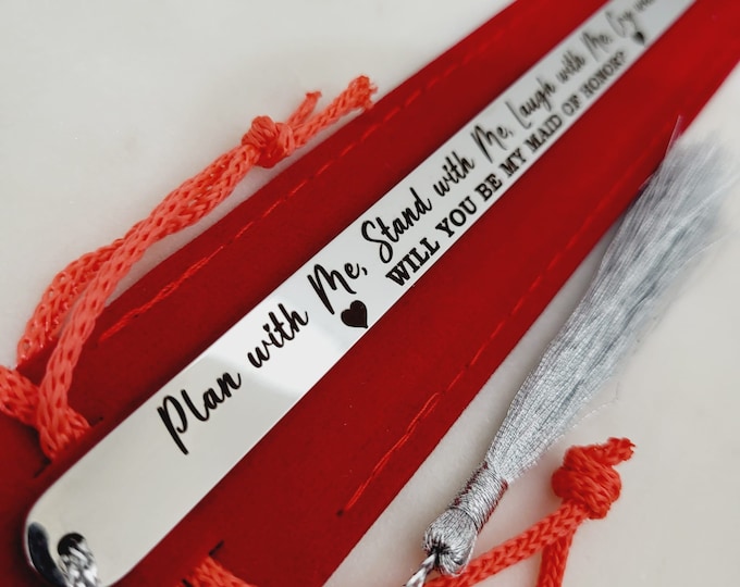 Matron of Honor Gift -Will you be my Maid of Honor Proposal gift, Maid of Honor Bookmark Gift - Maid of Honor gift,