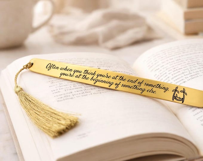 Retirement Bookmark for Men Women Coworkers. Often when you think you are at the end of something, you are at the beginning of something.