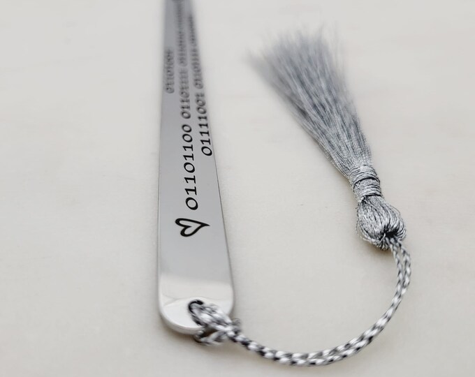 Unique Gifts - I Love You in Binary Code. Bookmarks in Binary Code for Husband Wife Him Her Boyfriend Valentines Day & Birthday Gifts.