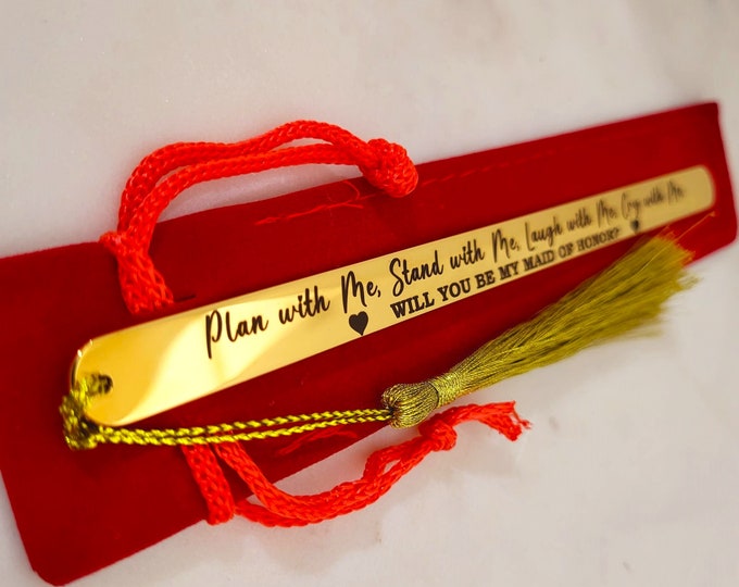 Maid of Honor Proposal gift, Maid of Honor Bookmark Gift, Matron of Honor Gift - Maid of Honor gift,