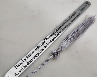 Have i not commanded you , be strong and courageous Joshua 1:9 Bookmark - Christmas Gifts.