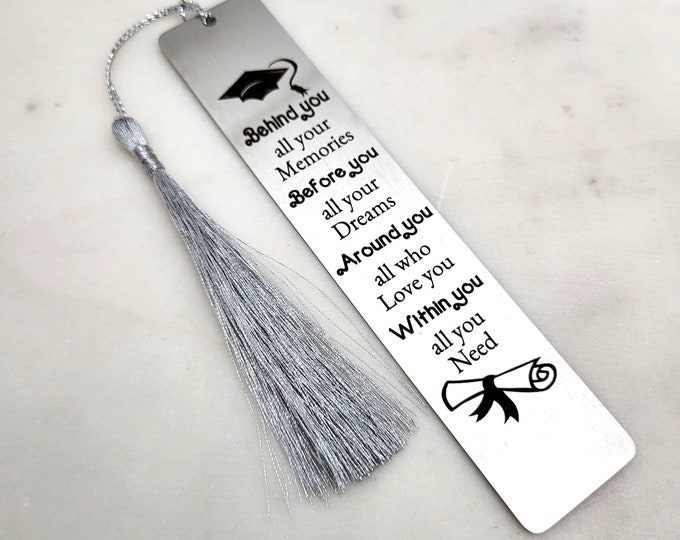 Behind you all your memories, Before you all your Dreams Inspirational inspiring Bookmark for Book Lovers.