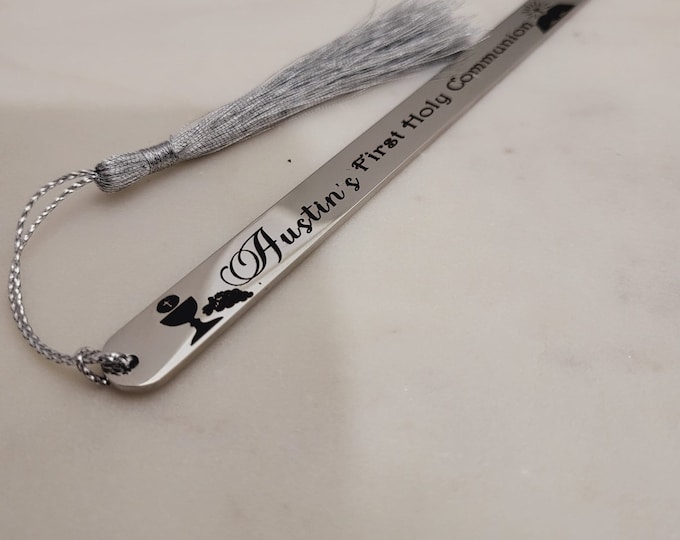 Custom Communion Gift Bookmarks FOR Girls Boys. Baptism Gift, Confirmation gift, Customized Bookmark.