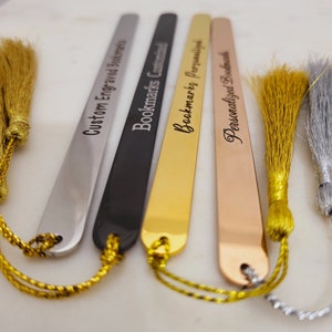 Personalize a  Bookmark. A Custom Bookmark Gift for Book Lovers Women Men Kids.