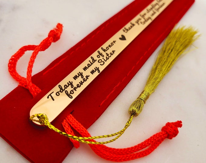 Maid of Honor gift, Maid of Honor Proposal, Maid of Honor Bookmark Gift, Matron of Honor Gift