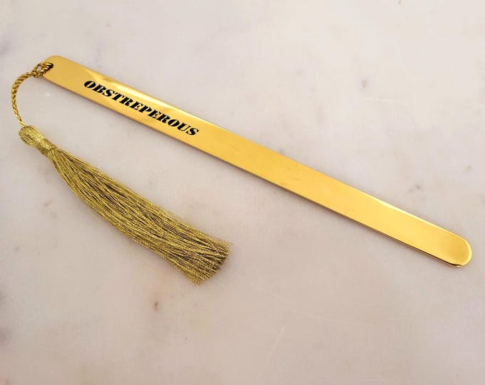Obstreperous Bookmark Feminist Gift.