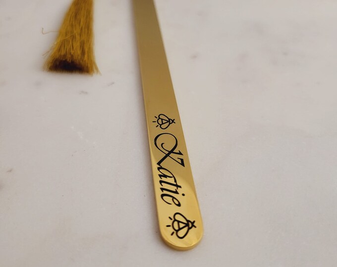 Personalised name Bookmark. Custom METAL Engrave a Name on Metal Bookmarks. Christmas & New year Gifts.