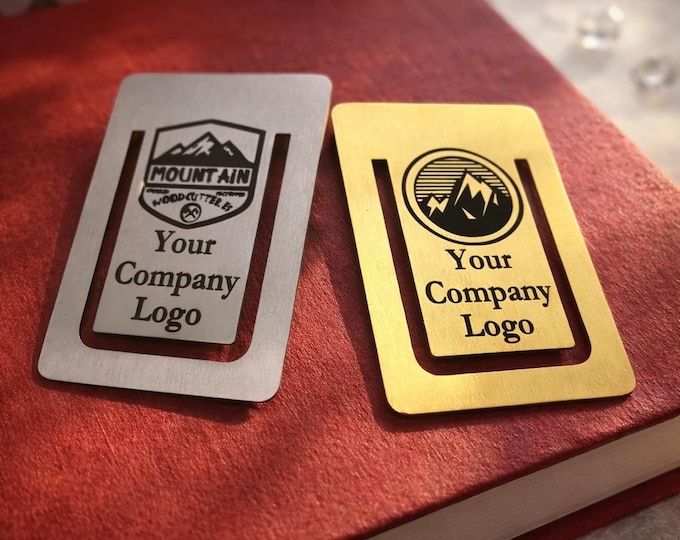 Custom Logo bookmarks. Corporate Christmas Gift Bookmarks. Event Giveaway Bookmark.