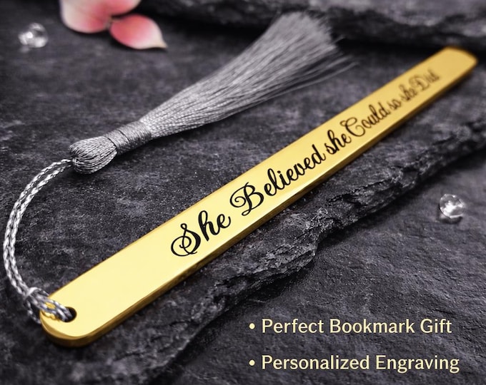 Engraved Metal Bookmark | Graduation Gift for Book Lover