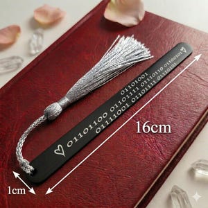 Unique Gifts - I Love You in Binary Code. Bookmarks in Binary Code for Husband Wife Him Her Boyfriend Valentines Day & Birthday Gifts.