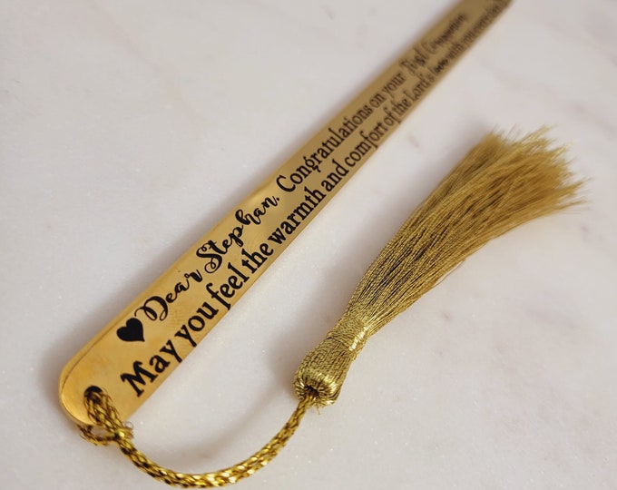 First Communion Bookmark Gifts with Personalize a NAME Option.