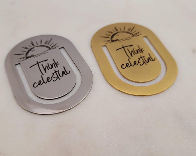 Think Celestial Bookmarks - LDS Think Celestial Gift Premium Quality Christmas Presents.