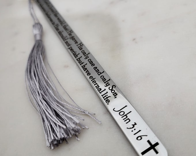 For god so loved the world Bible Verse Bookmark John 3:16 .  Gifts for Loved ones Family