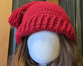 Handmade Melt the ICE Stockinette Hat, Profit Goes to Immigration Aid, Size M, Resistance Hat with Tassel