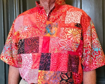 トップス Embroidery Patchwork Shirts 12410403 Embroidery Patchwork Shirts 12410403