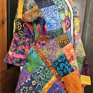 Handmade Batik Printed Bedspread - Patchwork