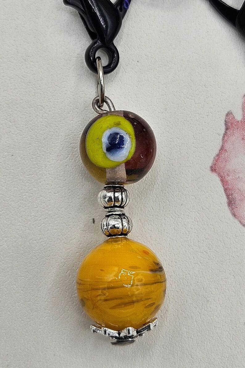 Handmade Stitch Markers, Made From Glass Beads and Metal Findings