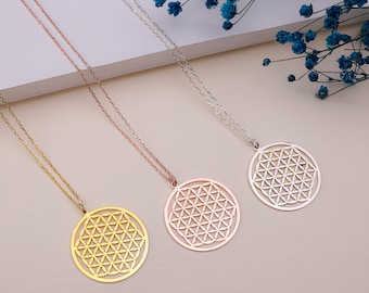 Top Seller, Silver Flower Of Life Necklace, Flower of Life Venus Flower Necklace, Yoga Necklace, Flower Of Life , Meditation Necklace