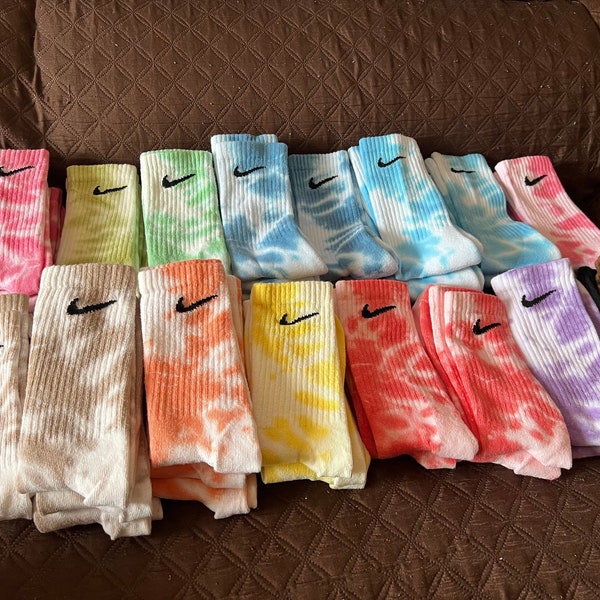 Tie dye nike socks size 38 - 46 eu Hand dyed Tie Dye