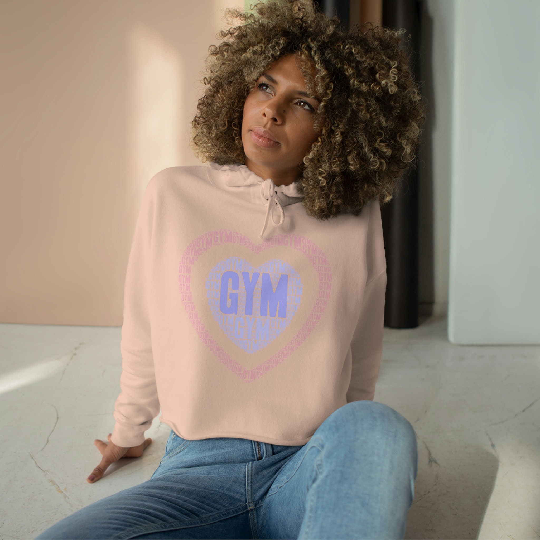 Heart Gym Hoodie Pump Cover Cropped Hoodie Preppy Hoodie - Etsy