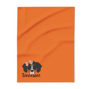Fleecefilt med Tennessee Dog Face | Orange Beagle-design
