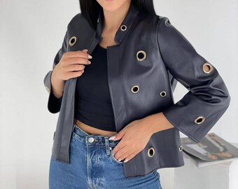 Women's jacket with holes *ROMAR