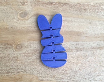 purple 3d printed bunny, 3d printed fidget, Easter basket stuffers, Easter basket gifts, articulated fidget, Easter fidget, 3d printed bunny