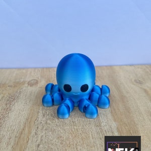 octopus fidget, 3d printed octopus, articulated octopus, articulated fidget gift, 3d printed fidgets, octopus figurine, flexi octopus gifts