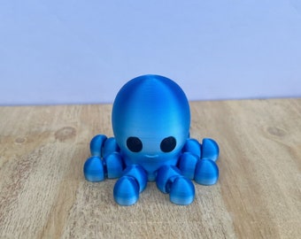 octopus fidget, 3d printed octopus, articulated octopus, articulated fidget gift, 3d printed fidgets, octopus figurine, flexi octopus gifts