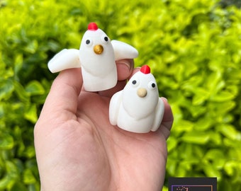 3d printed chicken, 3d chicken fidget, 3d printed fidget, articulated chicken, articulated fidget, 3d chicken figurine, chicken gifts