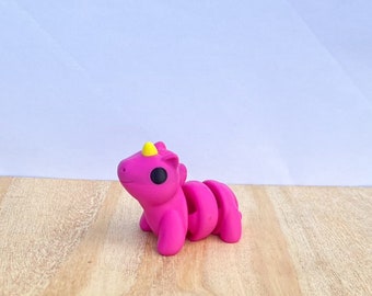 3d printed unicorn, 3d printed fidget, unicorn fidget, articulated unicorn figurine, articulated fidget, unicorn figure, unicorn 3d print,