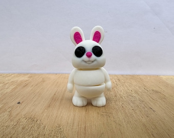 bunny 3d printed, 3d printed fidget, bunny fidget, articulated fidget, Easter basket stuffer, Easter fidget, articulated bunny. bunny figure