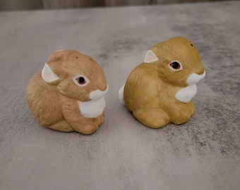 Bunny Rabbit Salt and Pepper Shaker, Easter, Decor, Table, Counter, Kitchen, Country, Cottage, Gift