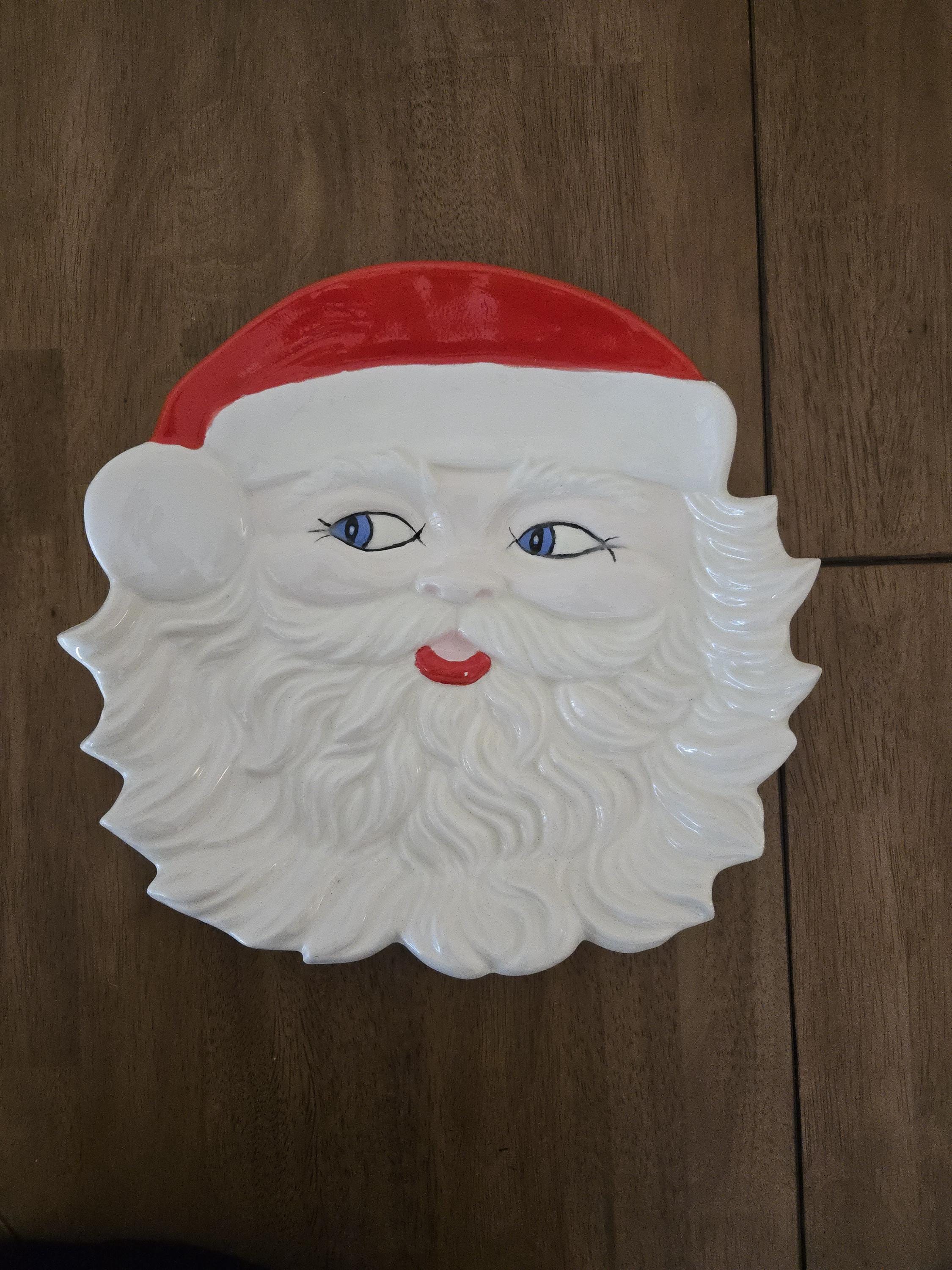 Vintage Santa Plate - Etsy