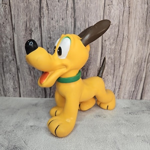 Vintage 1960&#39;s Rubber Pluto Squeaky Toy, Walt Disney Productions, Squeaker