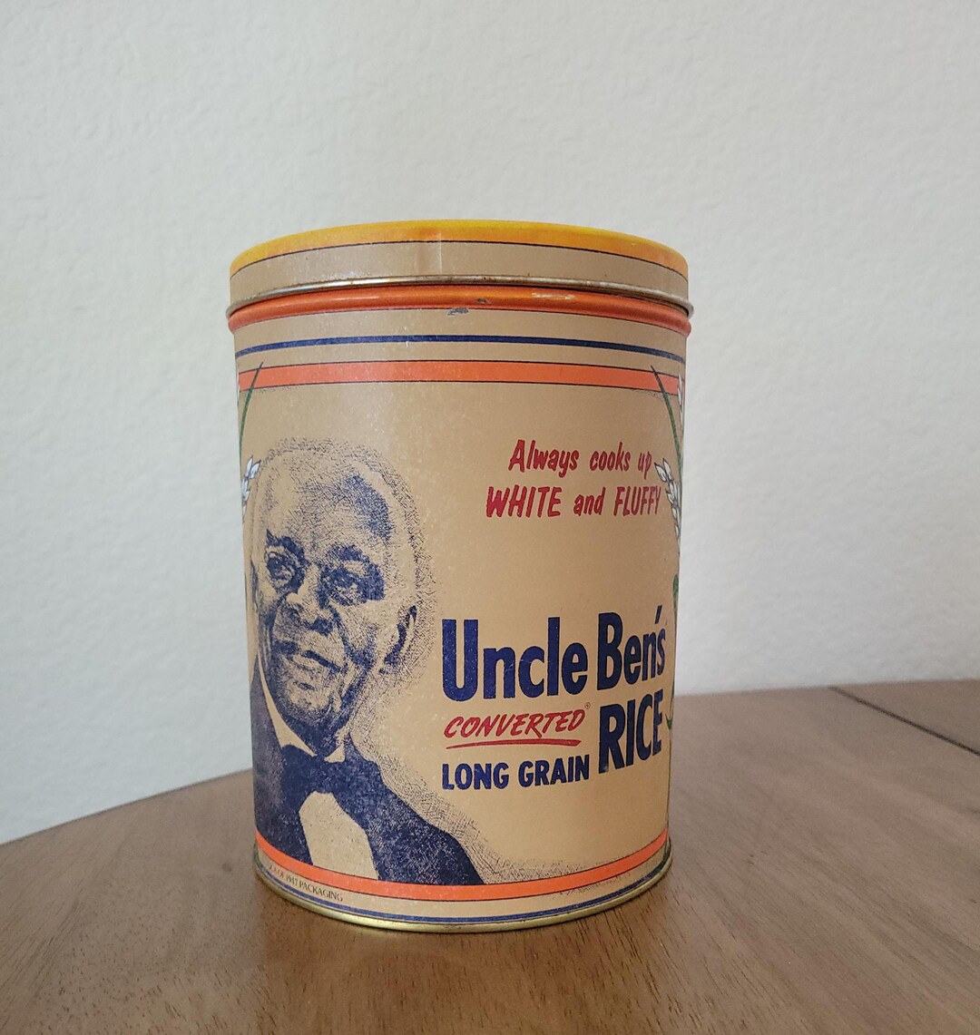Vintage Uncle Ben's Converted Rice Tin, Collectible, Tin Can, Kitchen ...