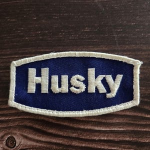 Vintage Husky Gas & Oil Uniform Tygmärke, Tygmärken, Jacka, Tröja, Gåva, Födelsedag,