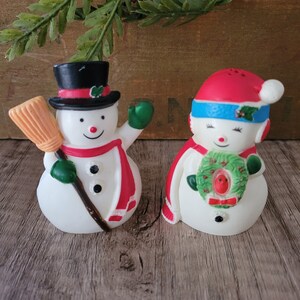 Vintage Frosty the Snowman and Mrs. Salt & Pepper Shakers, Christmas ...