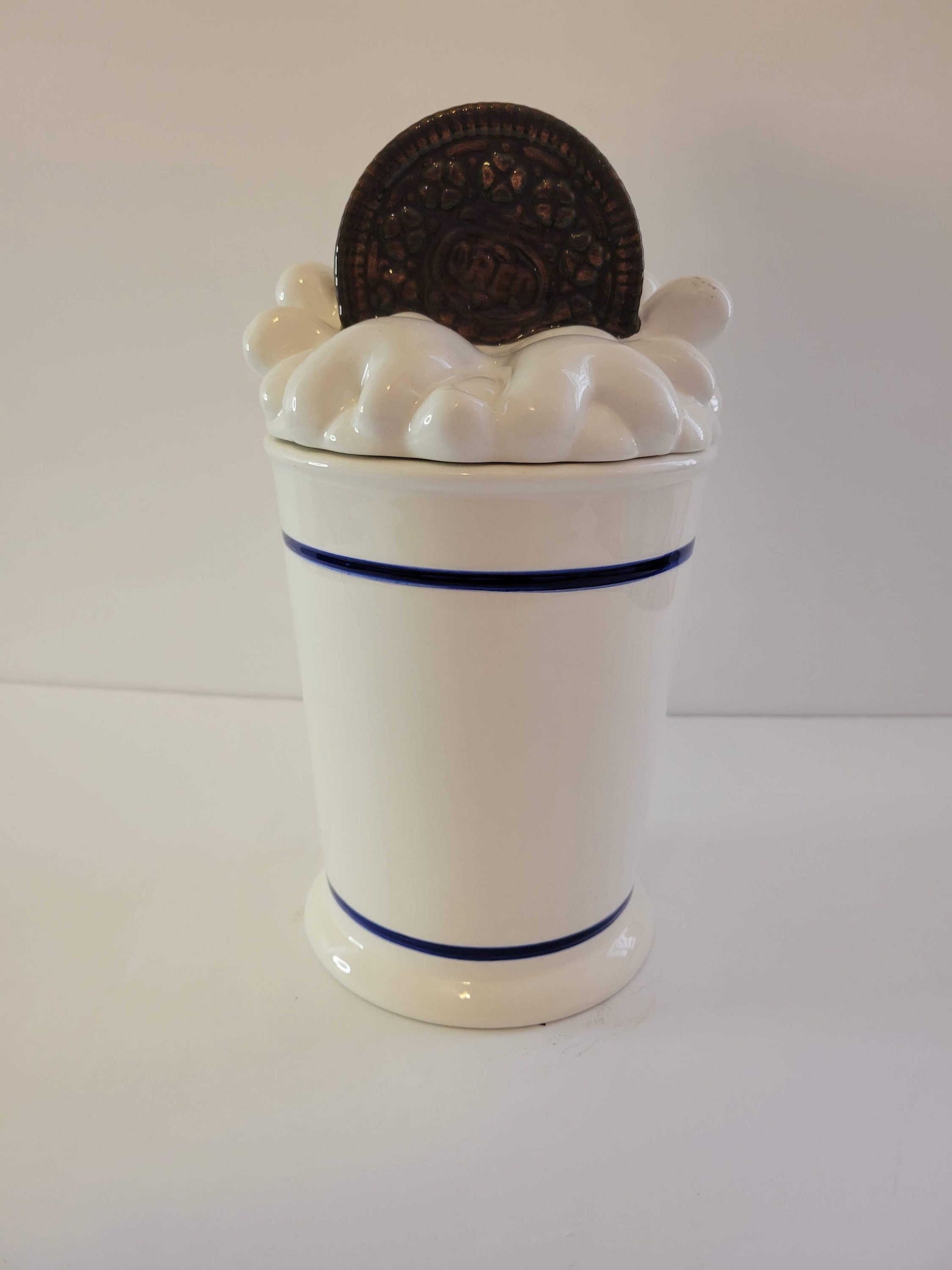 Original Nabisco Oreo Cookie Jar With Cookie and Cream Lid Etsy