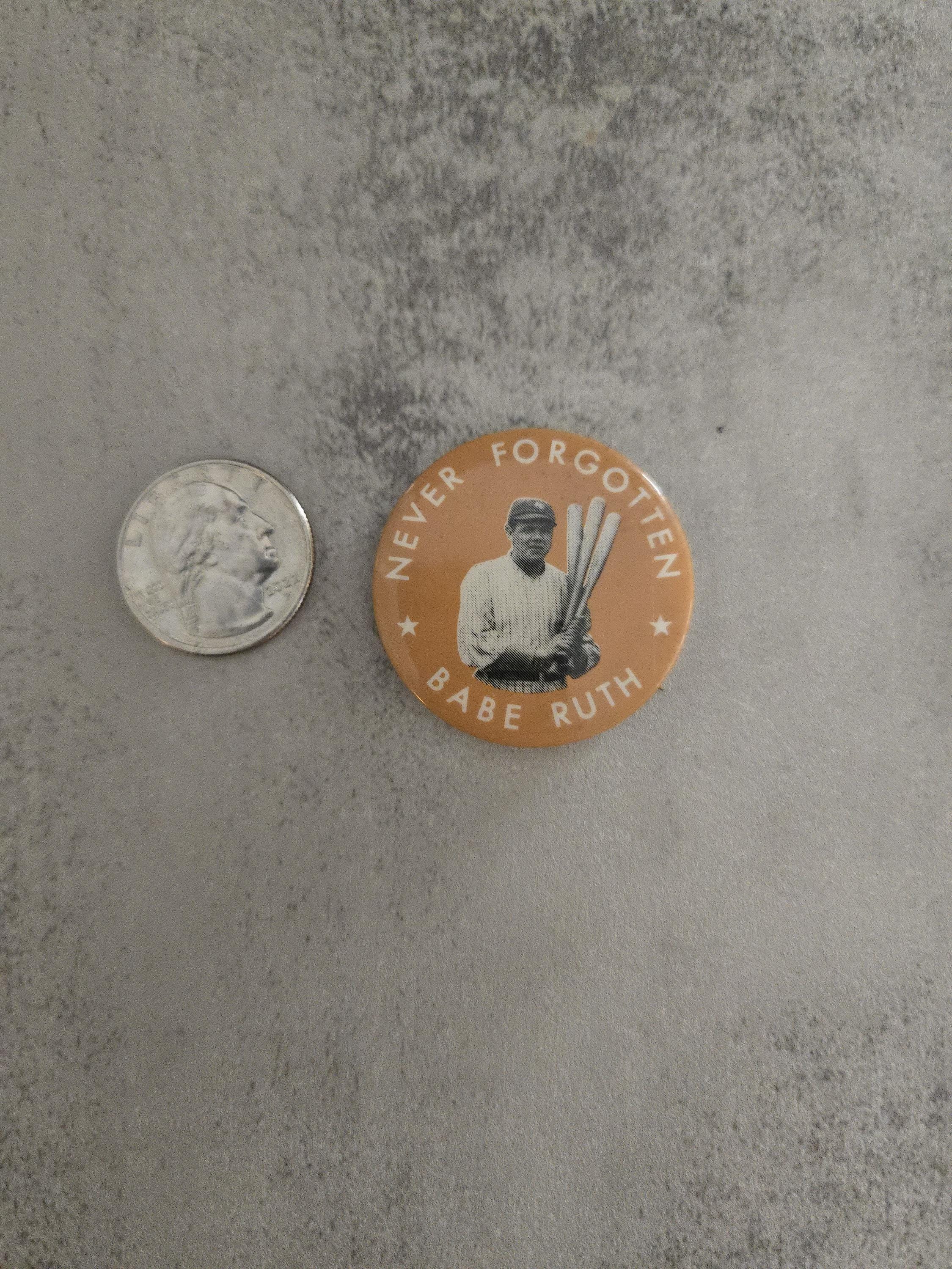 Vintage Babe Ruth Never Forgotten New York Yankees Pin Back Button - Etsy