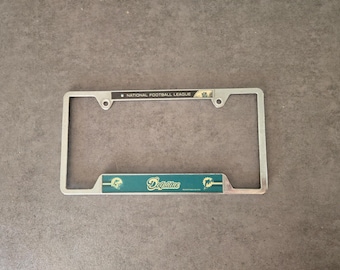 NFL Miami Dolphins Metal License Plate Frame | Football  | Sports | Teams | Bar | Man Cave | Barware | Den