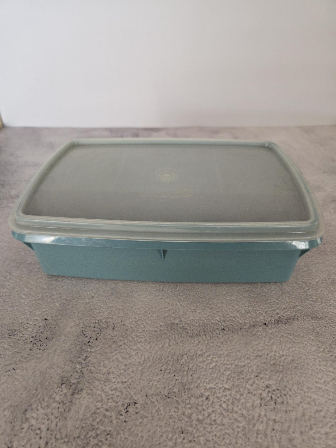 Vintage Tupperware Blue Stow N Go Divided Storage Container With Lid ...