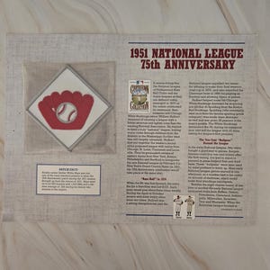 MLB 1951 75. rocznica National League Patch Cooperstown Collection, American Leaque, MLB Baseball, Fan sportu, Prezent